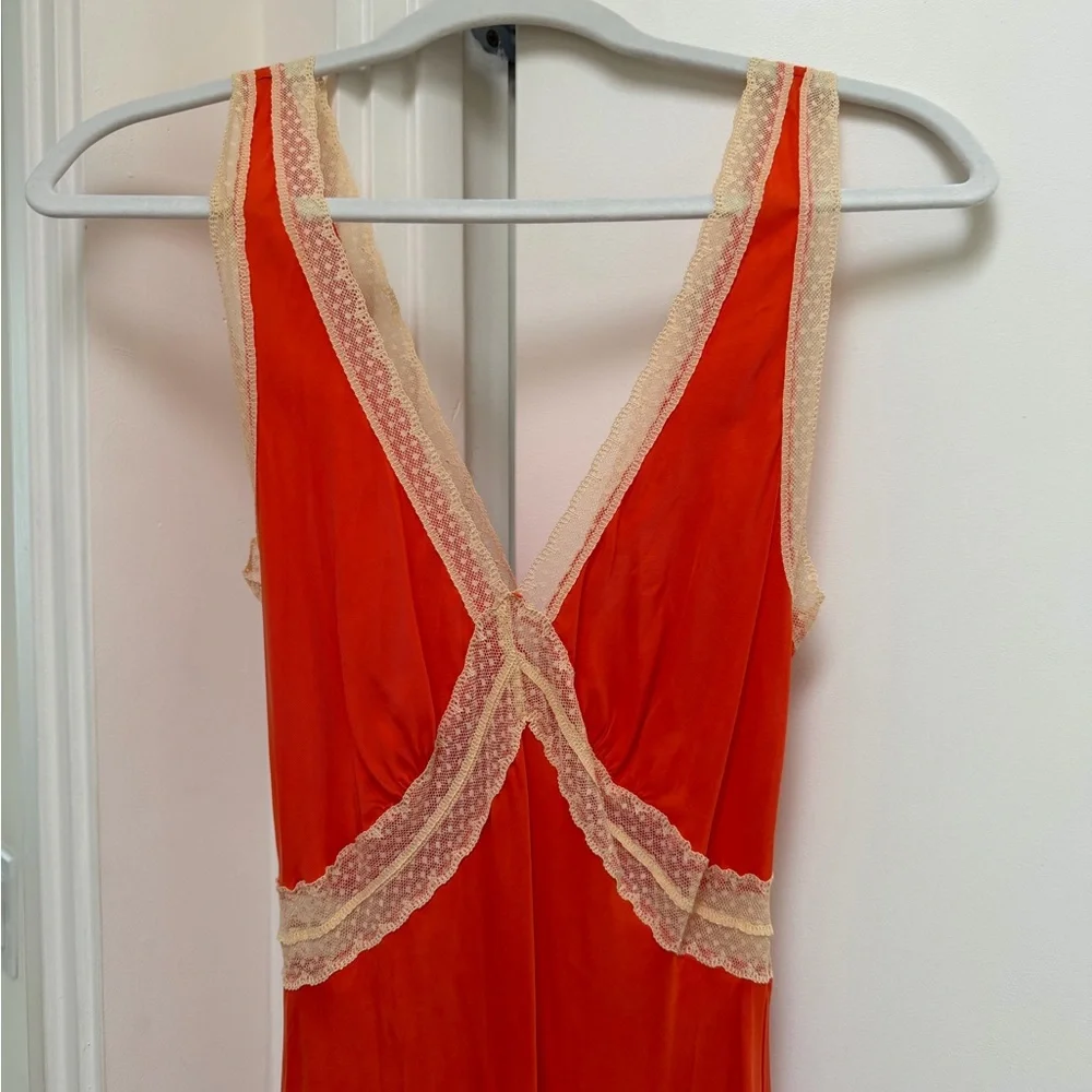 VRG GRL MEET ME ON THE DANCE FLOOR BIAS CUT MAXI DRESS - Orange - Picture 7 of 8